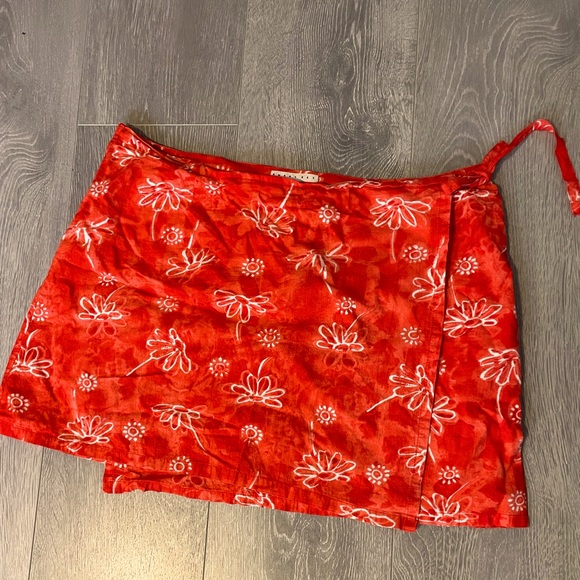 Smartset tie-front floral skort. Women’s XL - Picture 1 of 2